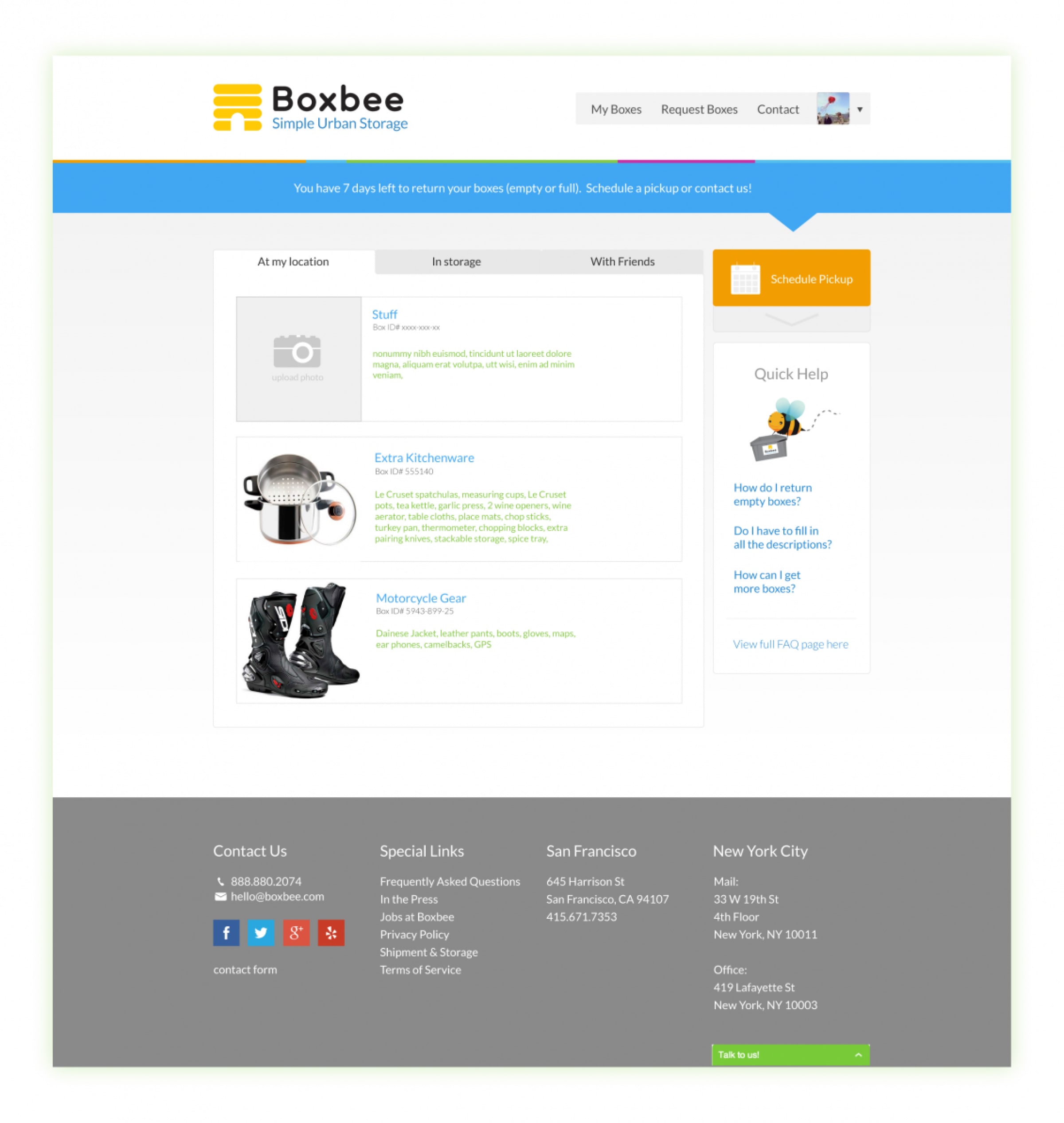 Boxbee frame