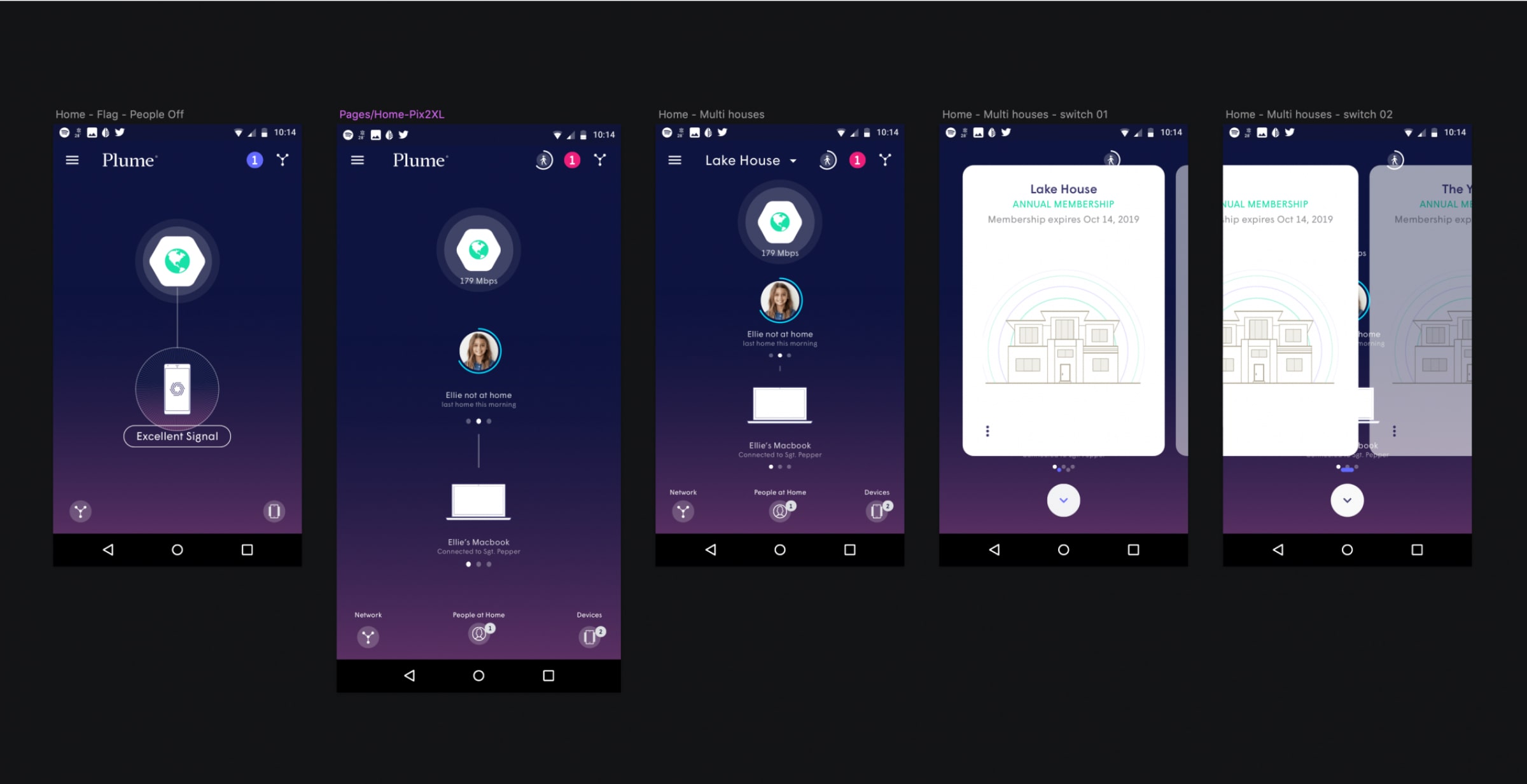 The Plume product suites — Head of Design frame