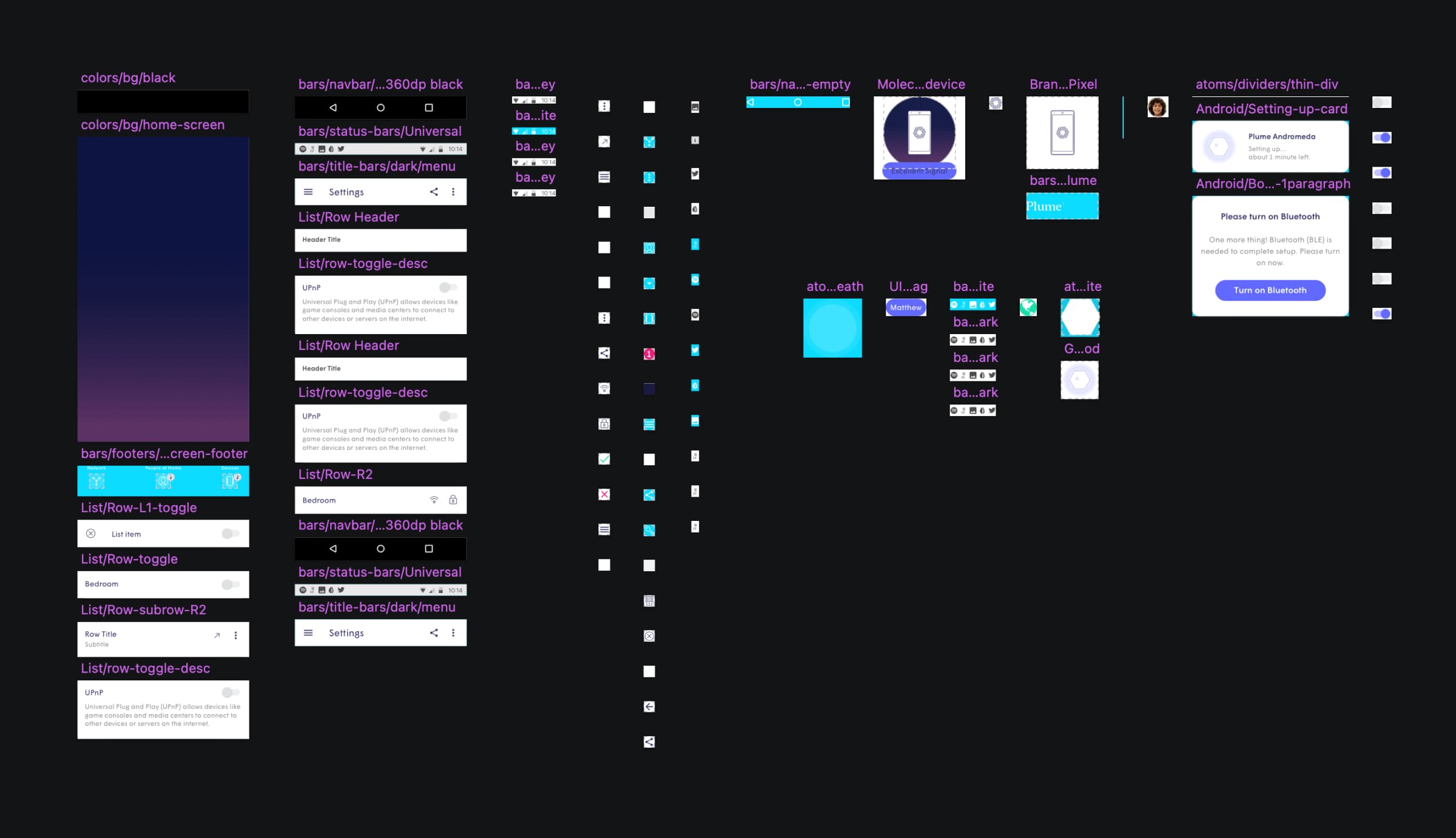 The Plume product suites — Head of Design frame