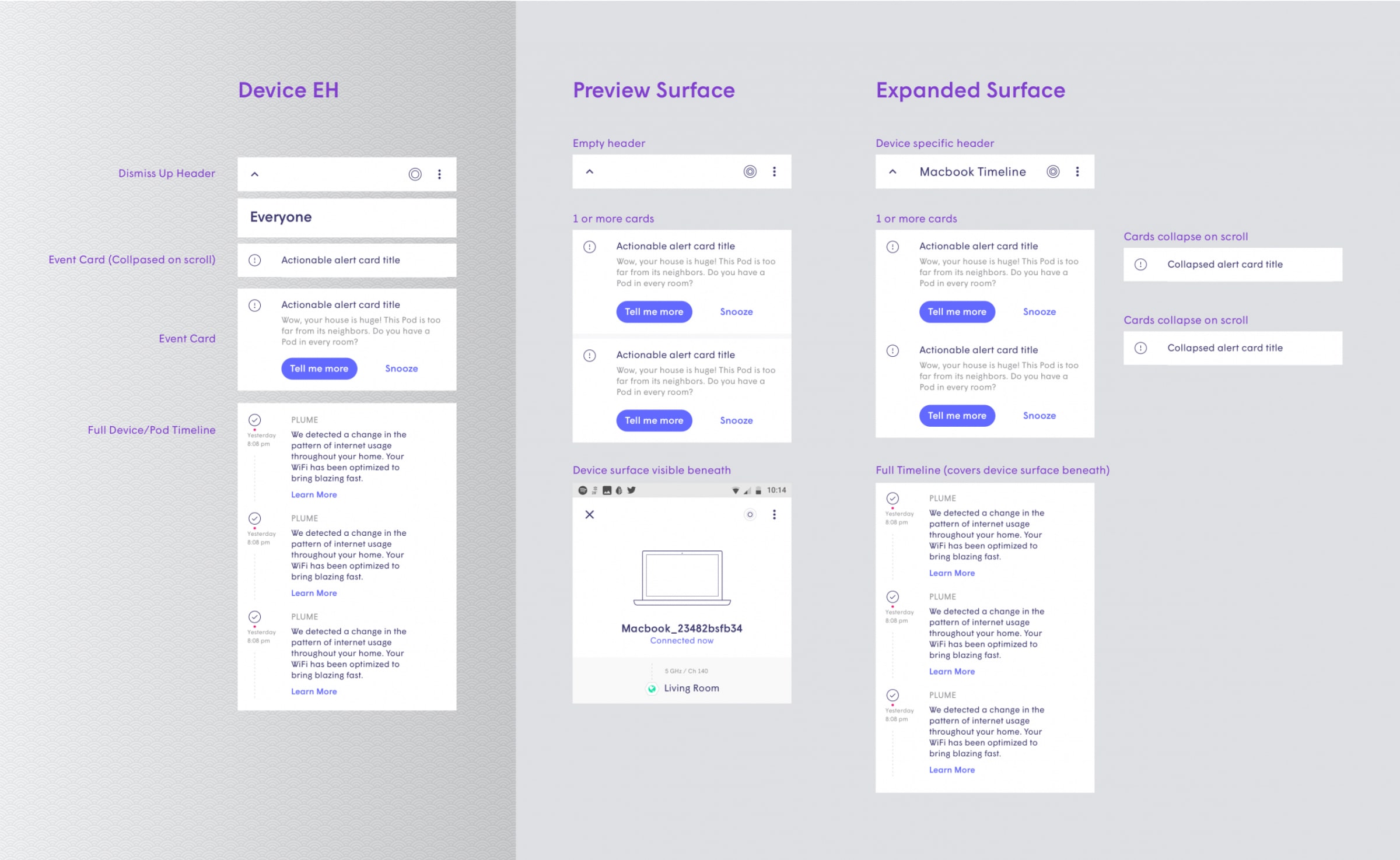 The Plume product suites — Head of Design frame