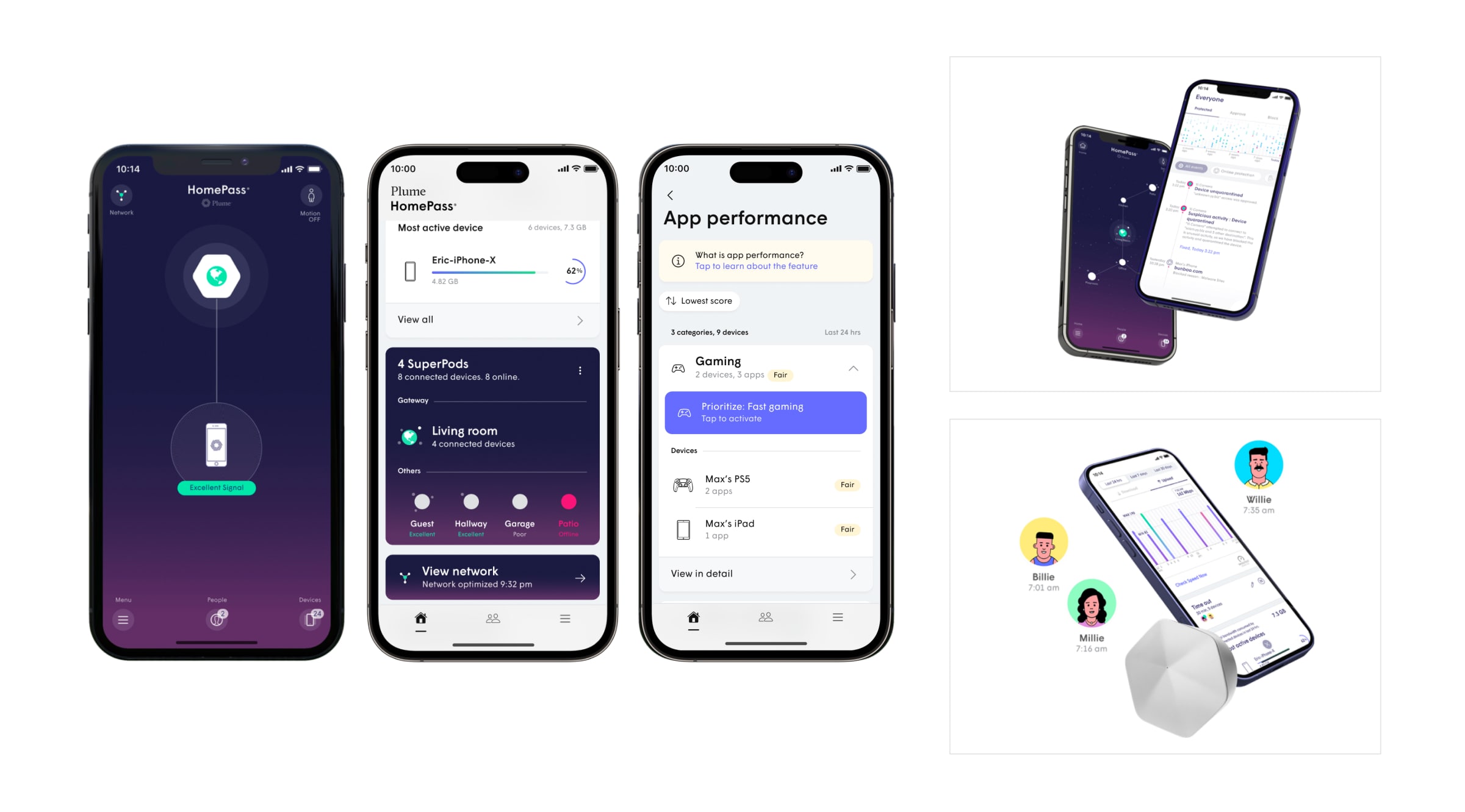 The Plume product suites — Head of Design frame