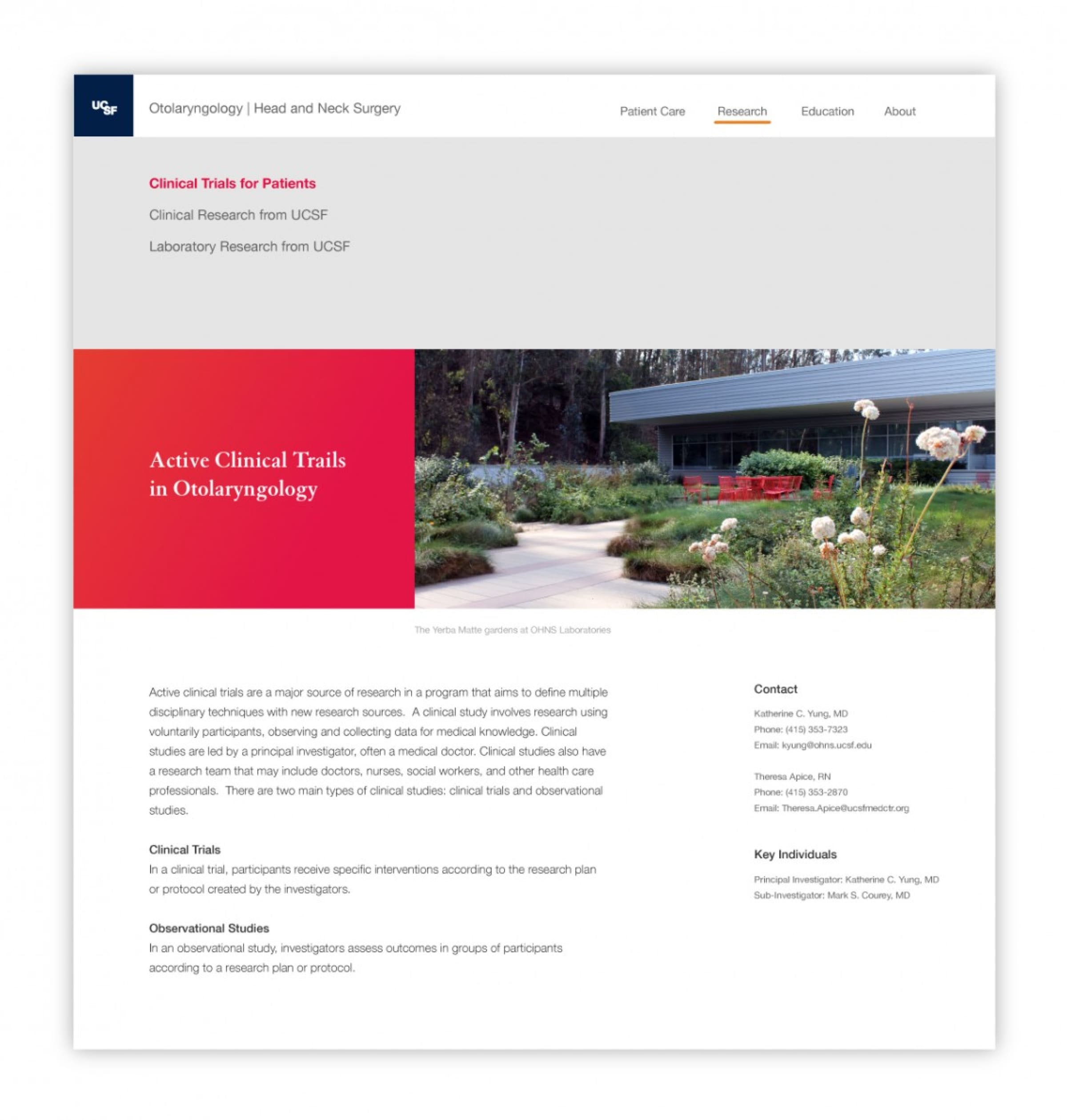 UCSF Head and Neck Surgery frame