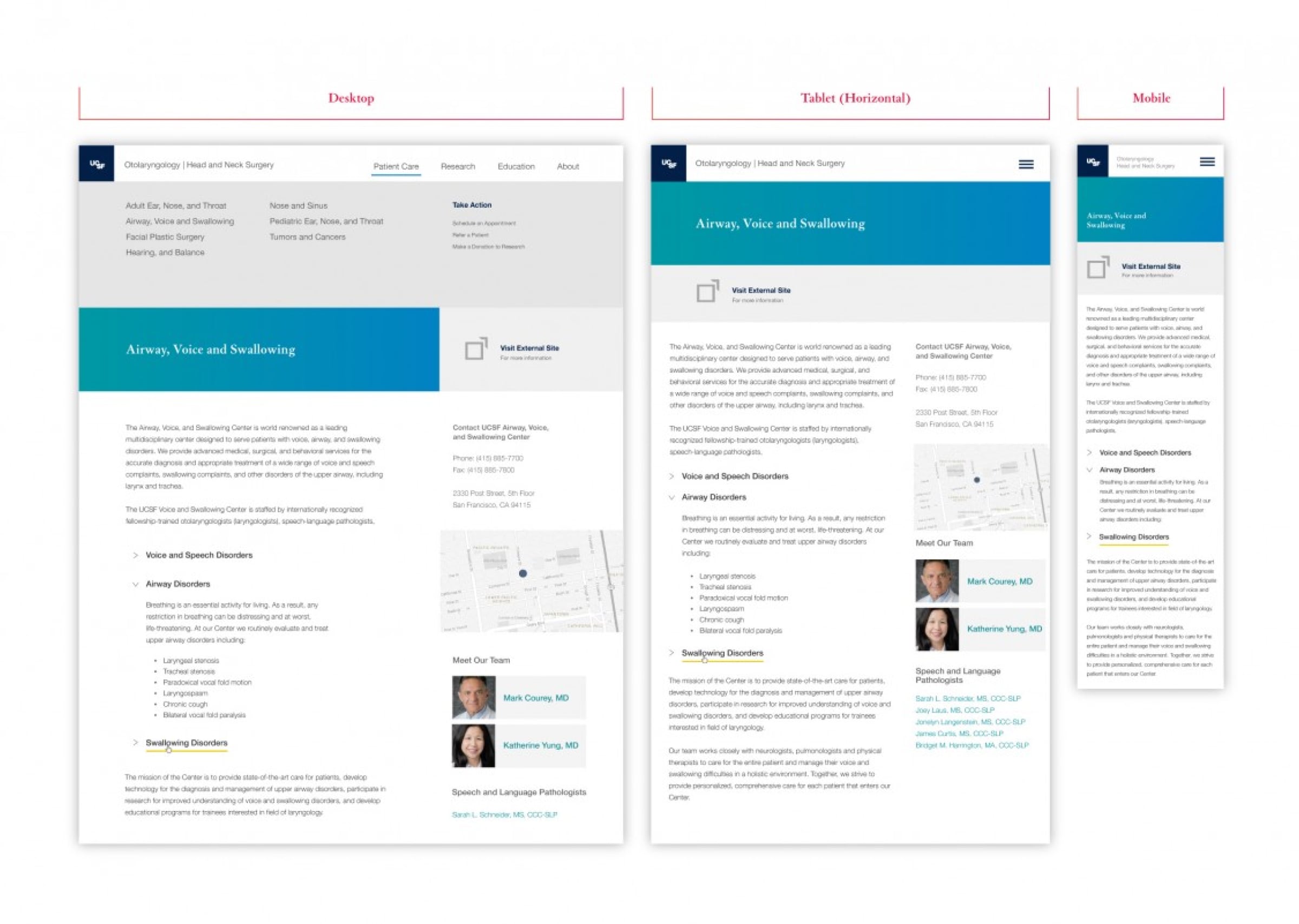 UCSF Head and Neck Surgery frame